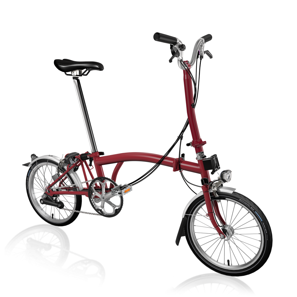 Brompton H6L with Dynamo Lighting, House Red